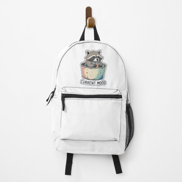 Item preview, Tired Raccoon with Iced Coffee Sticker - Current Mood Funny Trash Panda Vintage Art designed and sold by crazyhome.