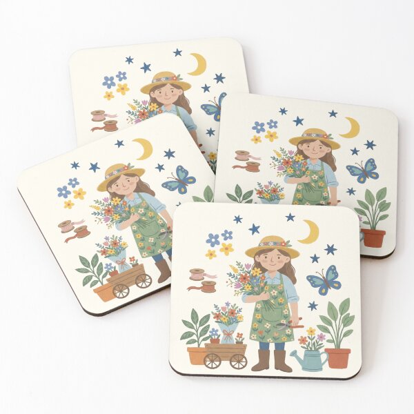 Item preview, Little Florist - Sweet Whimsical Flower Shop and Botanical Art designed and sold by Pasteltone.