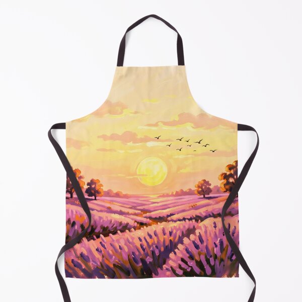 Item preview, Lavender Field At Sunset In Watercolor designed and sold by ByNicoleSara.