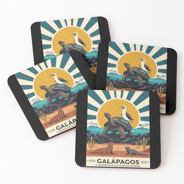 Item preview, Galapagos Archipelago - Endemic Fauna Vintage Flat Art designed and sold by ZUMERI.