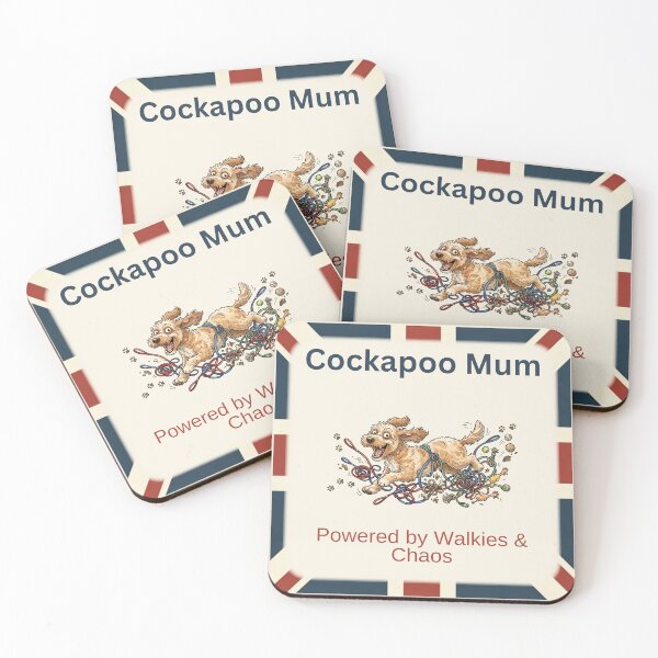 Item preview, Cockapoo Mum Chaos Edition Funny British Dog Gift – Powered by Walkies & Chaos designed and sold by BritPetBoutique.