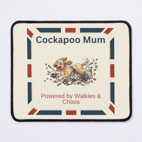 Artikelvorschau, Cockapoo-Mama Chaos Edition – Lustiges Geschenk für britische Hundebesitzer – präsentiert von Walkies & Chaos entworfen und verkauft von BritPetBoutique.