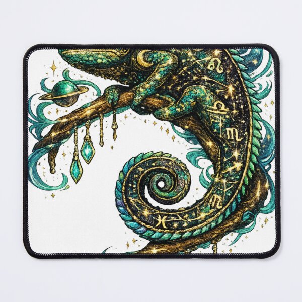 Item preview, Cosmic Zodiac Chameleon | Celestial Astrology Lizard | Mystical Galaxy Fantasy Art designed and sold by irfanshikh.