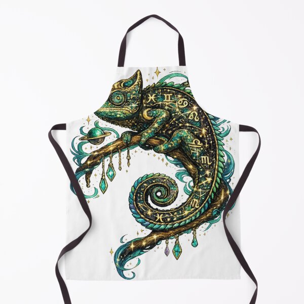Item preview, Cosmic Zodiac Chameleon | Celestial Astrology Lizard | Mystical Galaxy Fantasy Art designed and sold by irfanshikh.