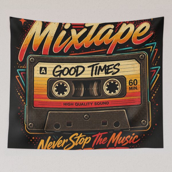 Item preview, retro mixtape shirt designed and sold by PrintYourStyle.