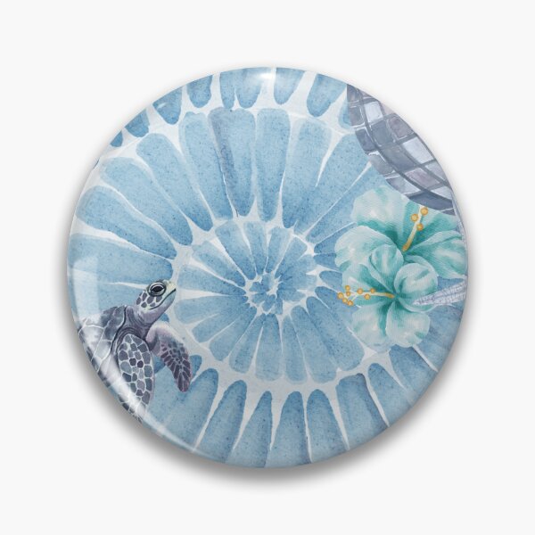 Item preview, Coastal Disco Sea Turtle Watercolor | Blue Citrus & Beach Aesthetic designed and sold by NOUURRRR.
