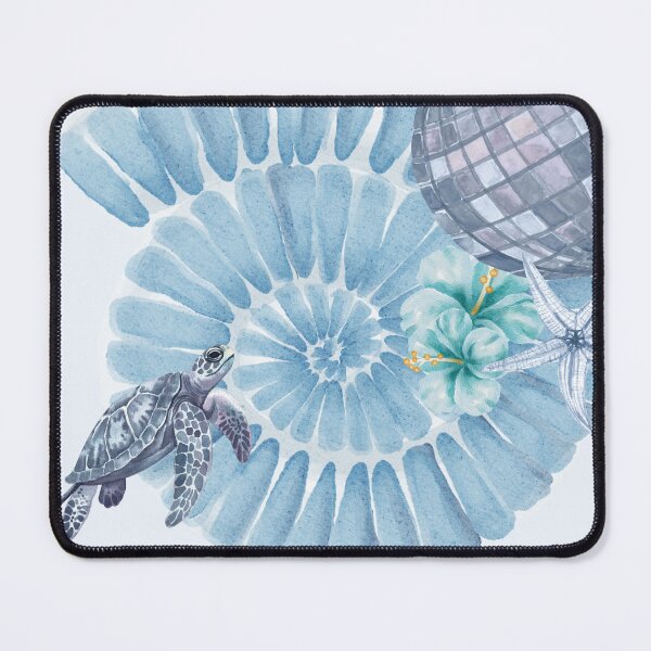 Item preview, Coastal Disco Sea Turtle Watercolor | Blue Citrus & Beach Aesthetic designed and sold by NOUURRRR.