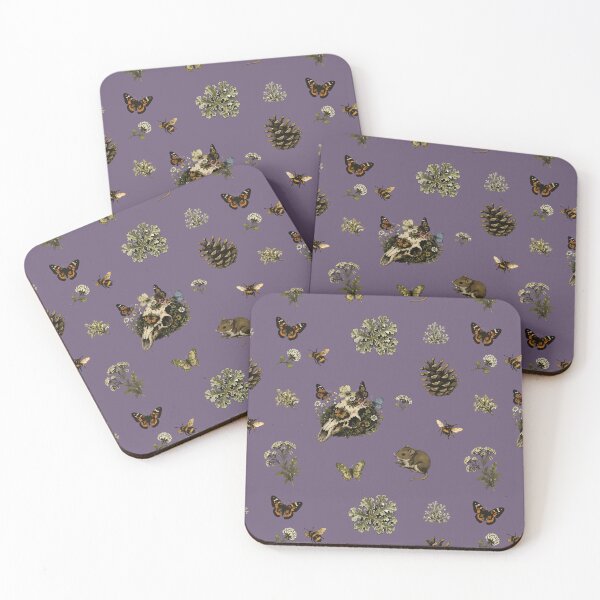 Item preview, Forestcore Woodland Skull Seamless Pattern with Bees and Butterflies 1 designed and sold by SimplePoDesign.