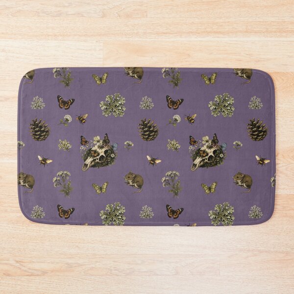 Item preview, Forestcore Woodland Skull Seamless Pattern with Bees and Butterflies 1 designed and sold by SimplePoDesign.
