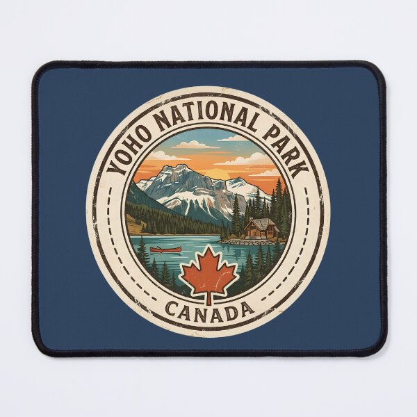 Item preview, Yoho National Park Canada Vintage Mountain Lake Cabin Badge designed and sold by LittleArij.