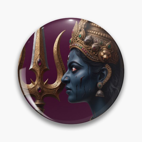 Item preview, Goddess Kali Fierce Trishul Art designed and sold by canvahub.