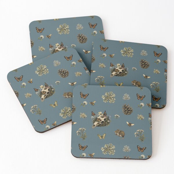 Item preview, Forestcore Woodland Skull Seamless Pattern with Bees and Butterflies 2 designed and sold by SimplePoDesign.