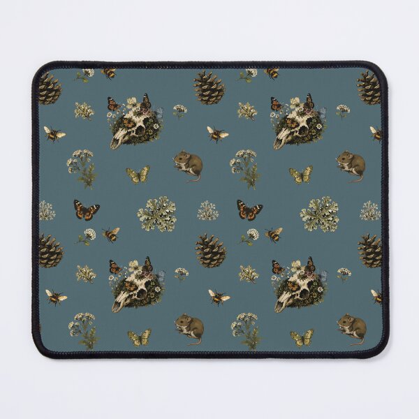 Item preview, Forestcore Woodland Skull Seamless Pattern with Bees and Butterflies 2 designed and sold by SimplePoDesign.