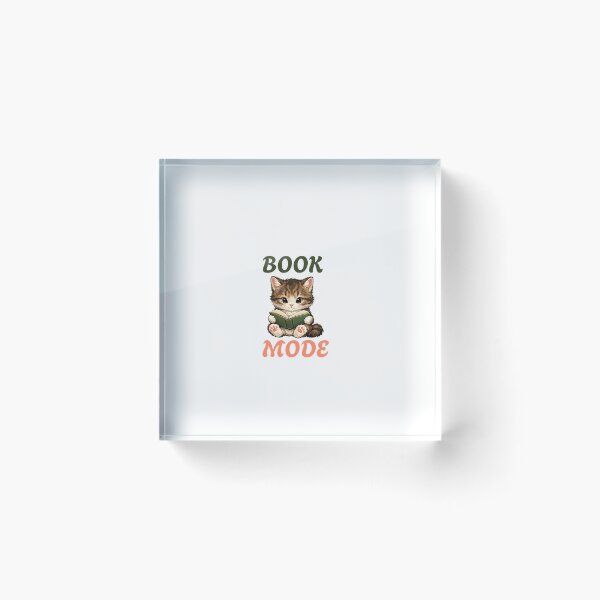 Item preview, BOOD MODE WITH CAT READING A BOOK ART FOR BOOK LOVERS. designed and sold by ZANU creativity.