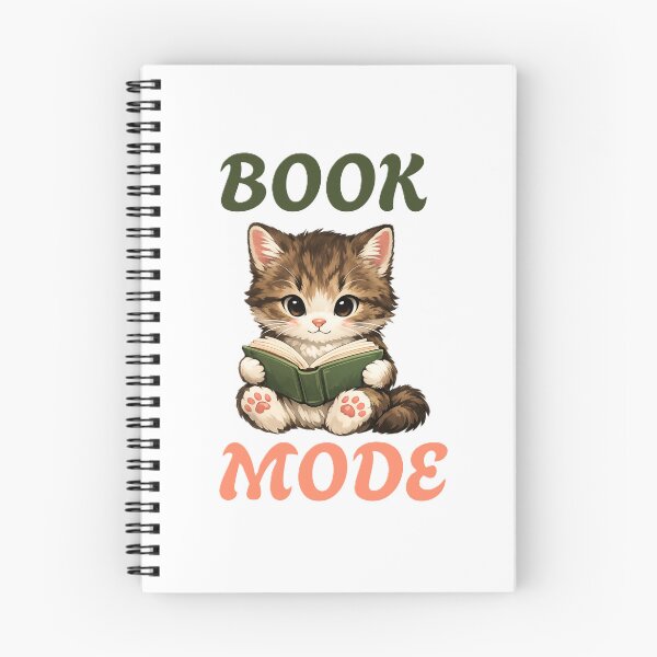 Item preview, BOOD MODE WITH CAT READING A BOOK ART FOR BOOK LOVERS. designed and sold by ZANU creativity.