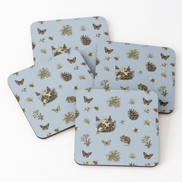 Item preview, Forestcore Woodland Skull Seamless Pattern with Bees and Butterflies 3 designed and sold by SimplePoDesign.