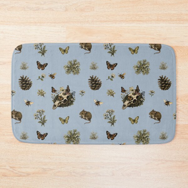 Item preview, Forestcore Woodland Skull Seamless Pattern with Bees and Butterflies 3 designed and sold by SimplePoDesign.