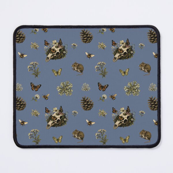 Item preview, Forestcore Woodland Skull Seamless Pattern with Bees and Butterflies 4 designed and sold by SimplePoDesign.