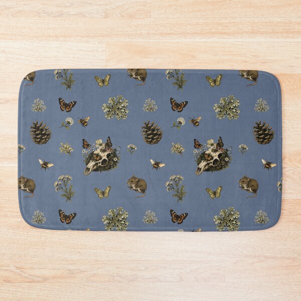 Item preview, Forestcore Woodland Skull Seamless Pattern with Bees and Butterflies 4 designed and sold by SimplePoDesign.