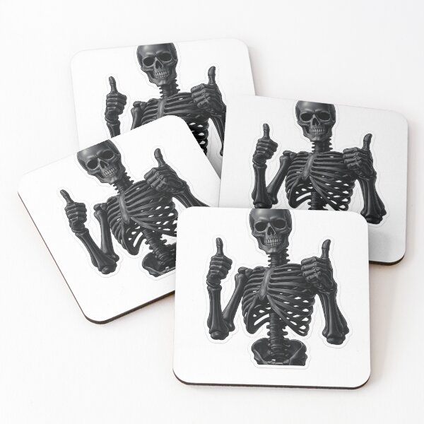 Item preview, Black Skeleton Double Thumbs Up Sticker Main Tag: skeleton designed and sold by ZenOtaku Lab.