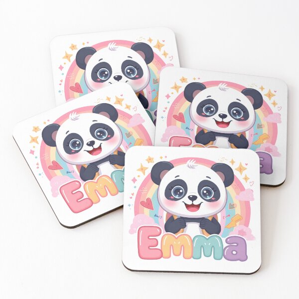 Item preview, Emma Cute Panda Personalized Girls Back To School designed and sold by EchoPrint Co..