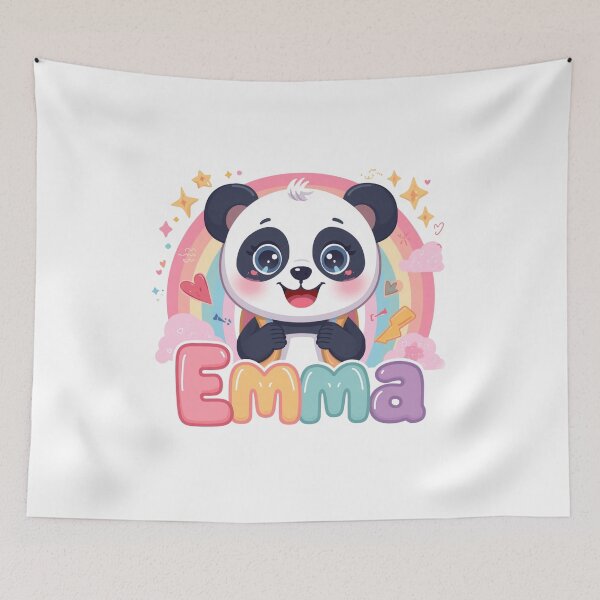 Item preview, Emma Cute Panda Personalized Girls Back To School designed and sold by EchoPrint Co..