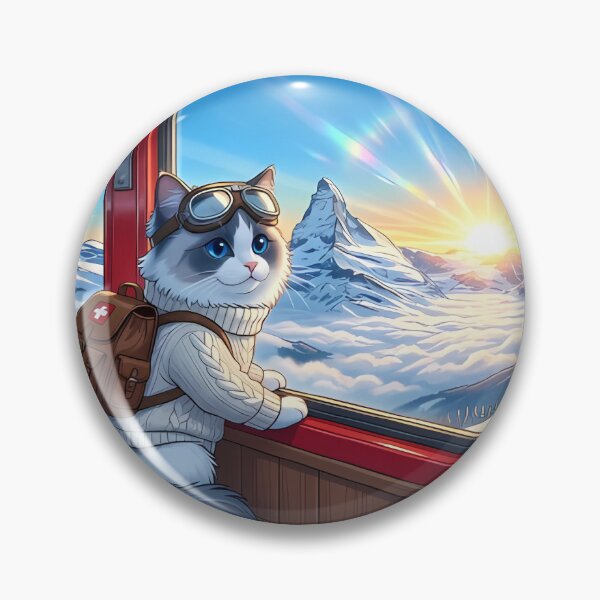 Item preview, Jungfraujoch Swiss Train Ragdoll Canvas Art designed and sold by MossyAndPearl.