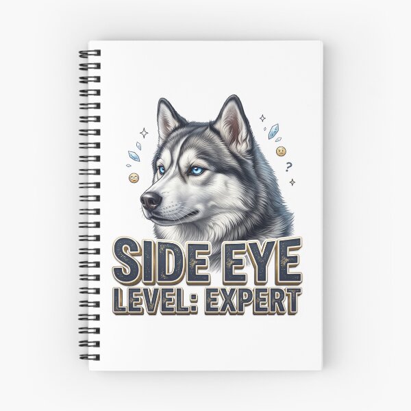 Item preview, Husky Meme Side Eye Expert Dog Art designed and sold by pradeepvisuals.