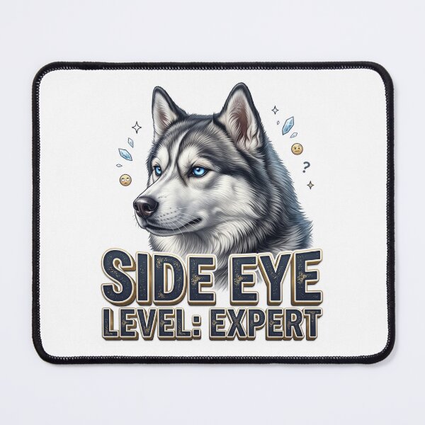 Item preview, Husky Meme Side Eye Expert Dog Art designed and sold by pradeepvisuals.