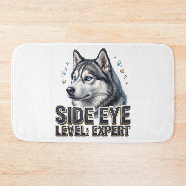 Item preview, Husky Meme Side Eye Expert Dog Art designed and sold by pradeepvisuals.