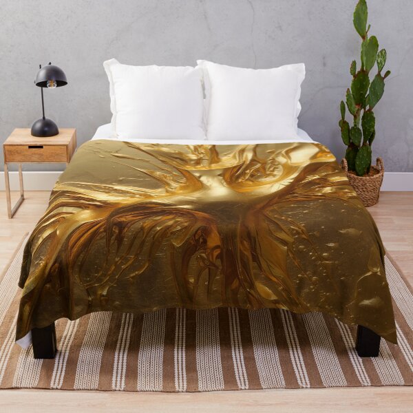 Item preview, Liquid Gold Splash Abstract 3D Art designed and sold by Rewolucja.