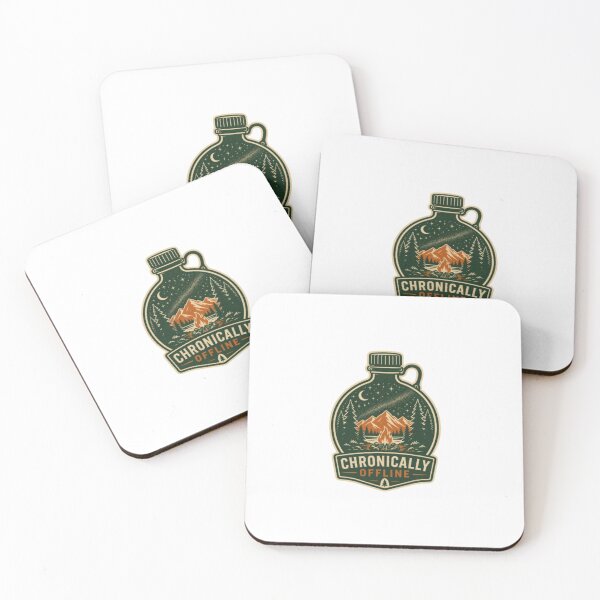 Item preview, Chronically Offline Camping Campfire Vintage Badge designed and sold by ByKayaPrints.