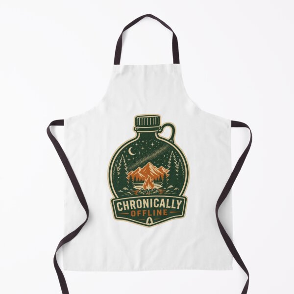 Item preview, Chronically Offline Camping Campfire Vintage Badge designed and sold by ByKayaPrints.