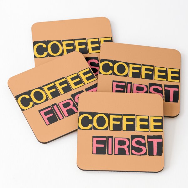 Item preview, Coffee First | Typographic T-Shirt for Coffee Lovers designed and sold by AstronautMerch.