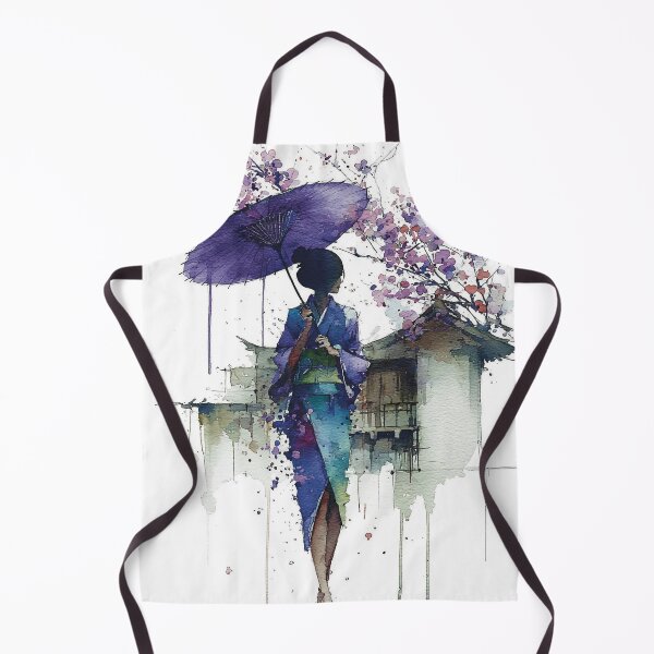 Item preview, Geisha with a Traditional Japanese Parasol designed and sold by kaldart.
