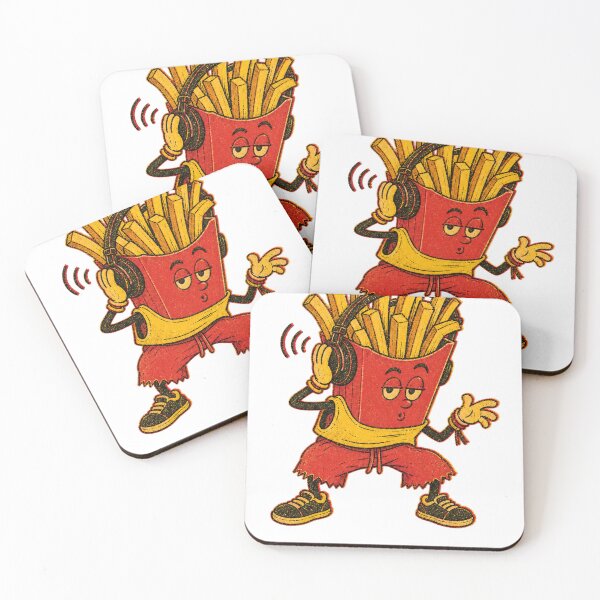 Item preview, Frequency Fries Vintage Food Wook Mascot designed and sold by Spenceless Designz.