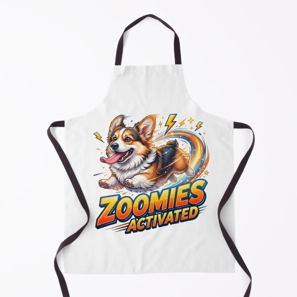 Item preview, Zoomies Activated Funny Corgi Dog Art designed and sold by pradeepvisuals.