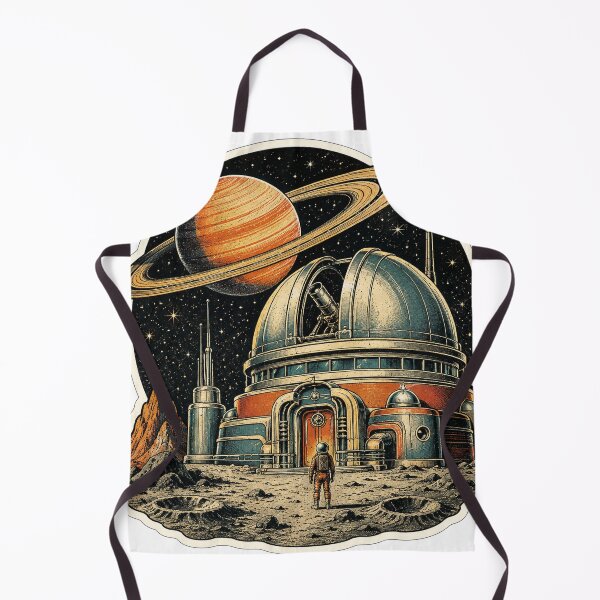 Item preview, Retro Sci-Fi Space Observatory Planet designed and sold by DigitalDream Gallery.