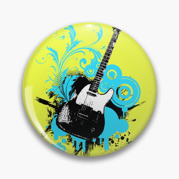 Item preview, Frutiger Metro Electric Guitar Abstract Blue Swirl Grunge Music Design designed and sold by Pics'Elle Creations.