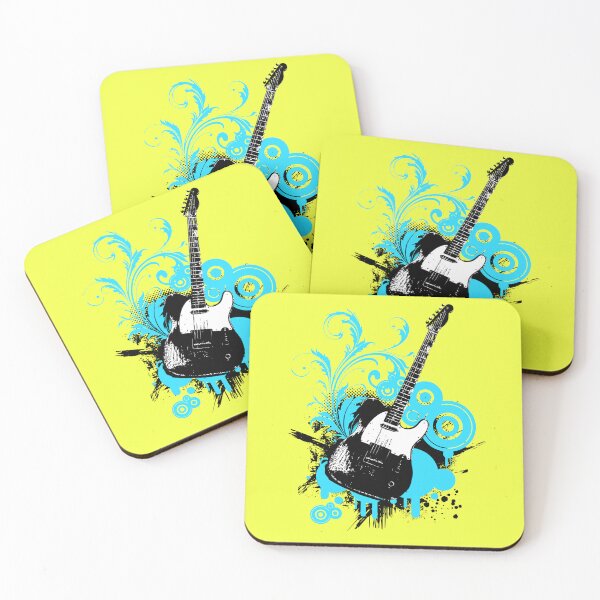 Item preview, Frutiger Metro Electric Guitar Abstract Blue Swirl Grunge Music Design designed and sold by Pics'Elle Creations.