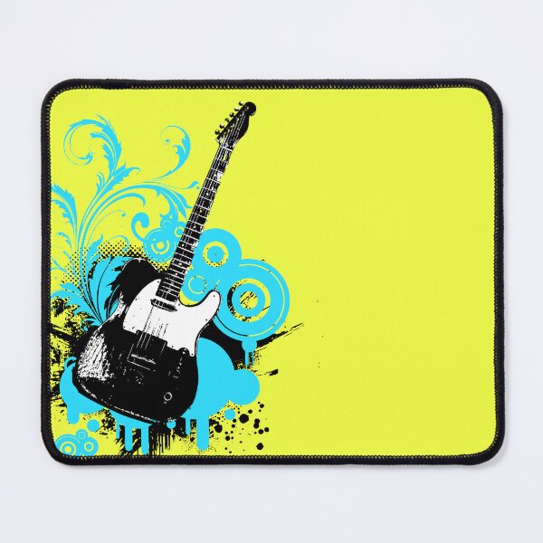 Item preview, Frutiger Metro Electric Guitar Abstract Blue Swirl Grunge Music Design designed and sold by Pics'Elle Creations.