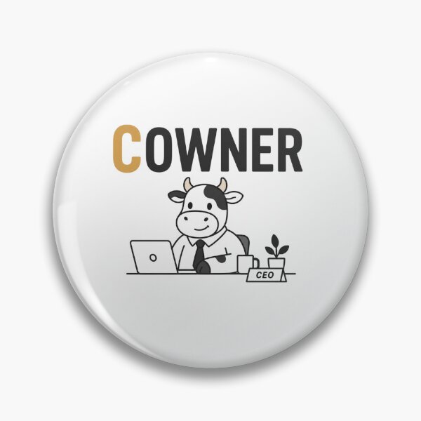Item preview, Funny Cow Office Worker Pun designed and sold by NicramR.