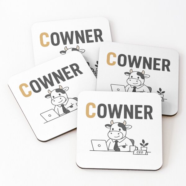 Item preview, Funny Cow Office Worker Pun designed and sold by NicramR.