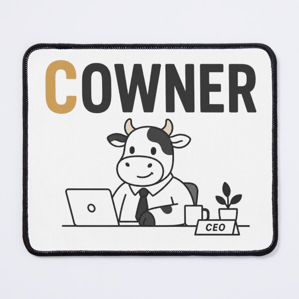 Item preview, Funny Cow Office Worker Pun designed and sold by NicramR.