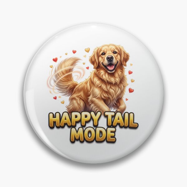 Item preview, Happy Tail Mode Golden Retriever Artwork designed and sold by pradeepvisuals.