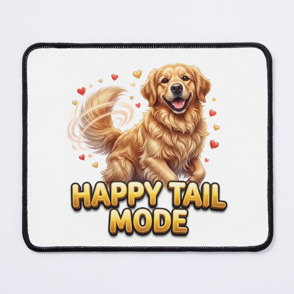 Item preview, Happy Tail Mode Golden Retriever Artwork designed and sold by pradeepvisuals.