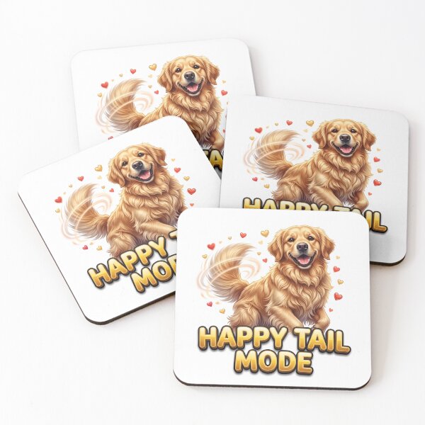 Item preview, Happy Tail Mode Golden Retriever Artwork designed and sold by pradeepvisuals.