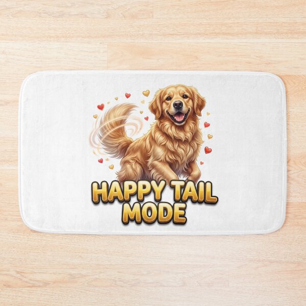 Item preview, Happy Tail Mode Golden Retriever Artwork designed and sold by pradeepvisuals.