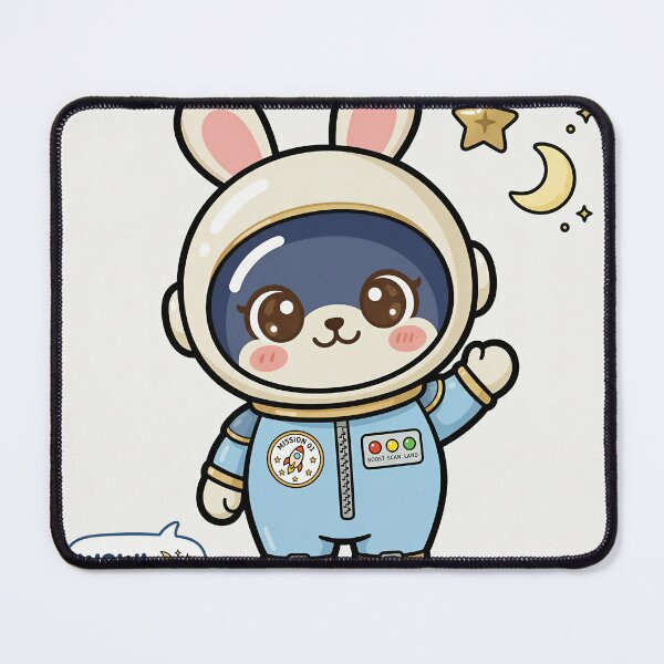 Item preview, Bunny Test Cute Kawaii Bunny Astronaut on Moon designed and sold by DIUMERI.