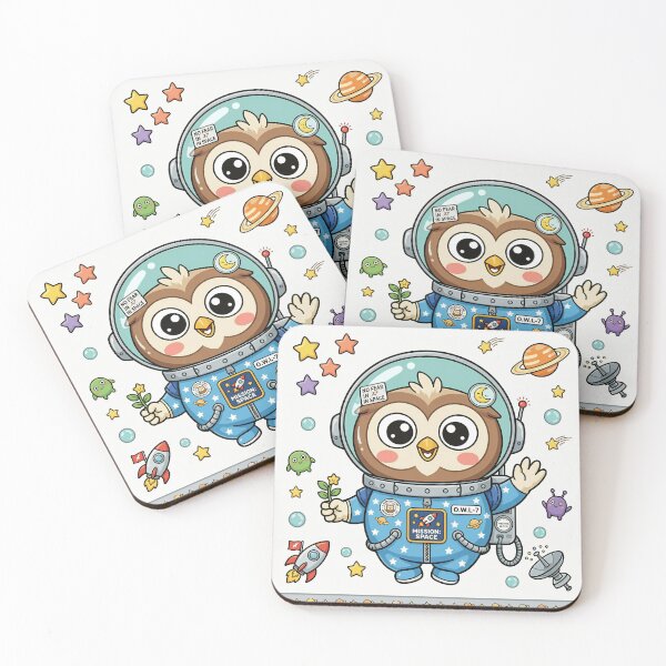 Item preview, Owl Test Cute Kawaii Astronaut Owl Space designed and sold by DIUMERI.